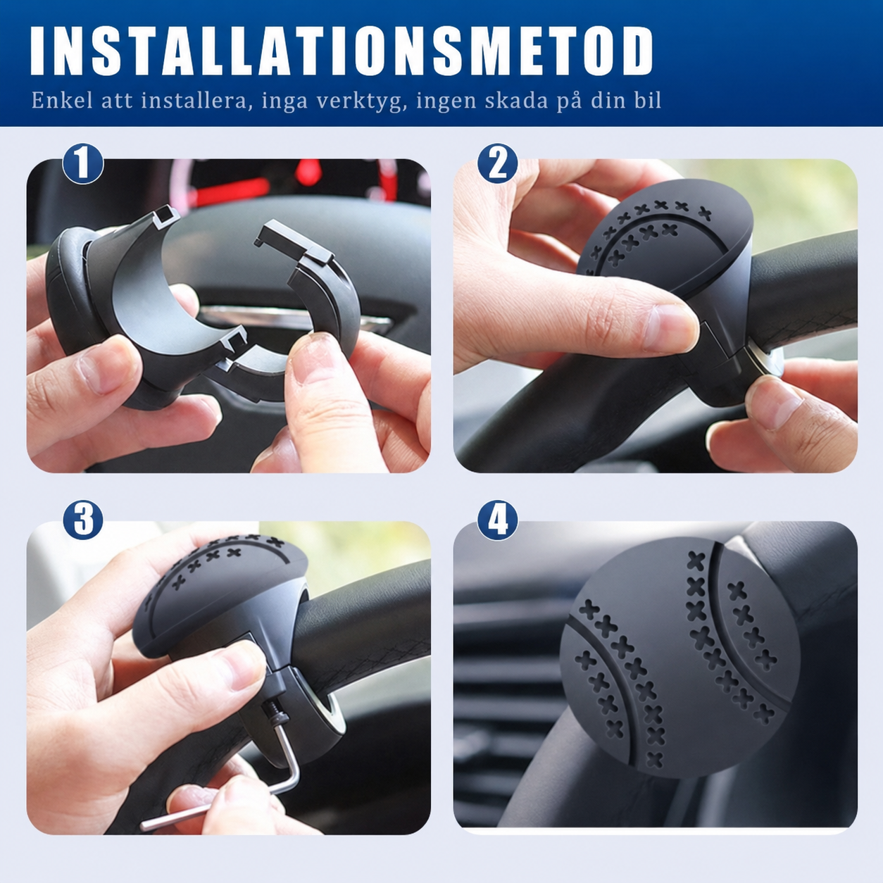 SteerAssist Flex™ Rattgrepp – Universell rattknopp för enklare manövrering