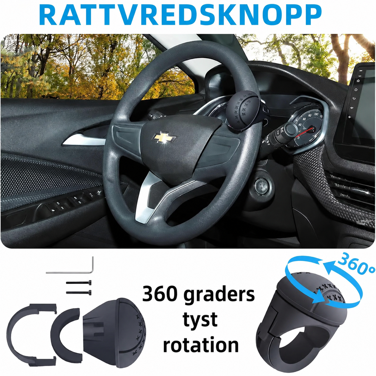 SteerAssist Flex™ Rattgrepp – Universell rattknopp för enklare manövrering