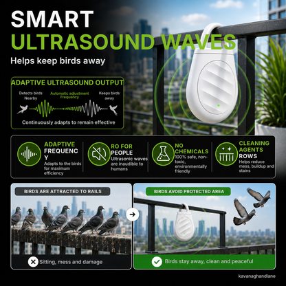 🐦No more problems with birds, animals, and grasshoppers! Portable keychain with ultrasonic bird repeller