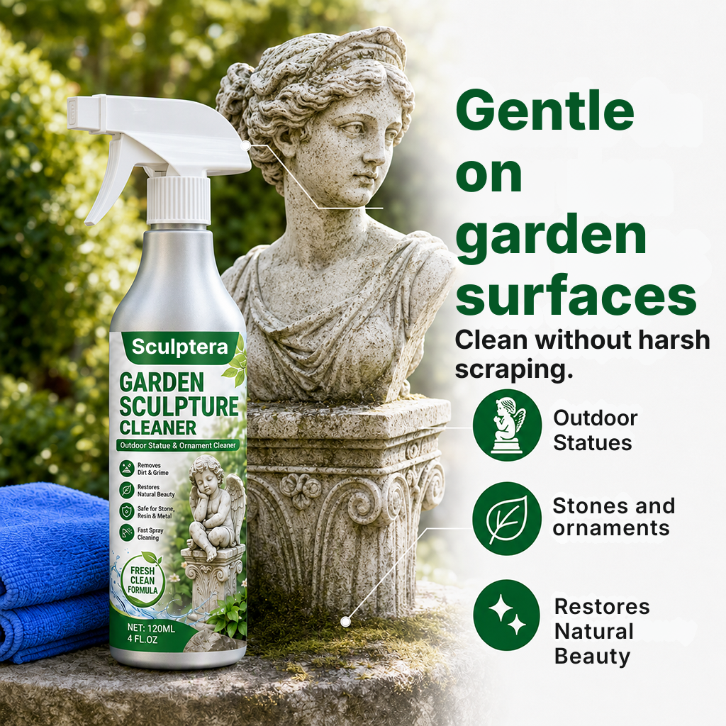 Sculptera™ Powerful Cleaning Spray for Garden Sculptures – Removes dirt and restores a fresh look 🗿
