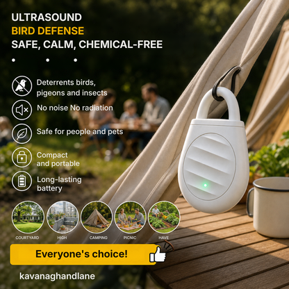 🐦No more problems with birds, animals, and grasshoppers! Portable keychain with ultrasonic bird repeller
