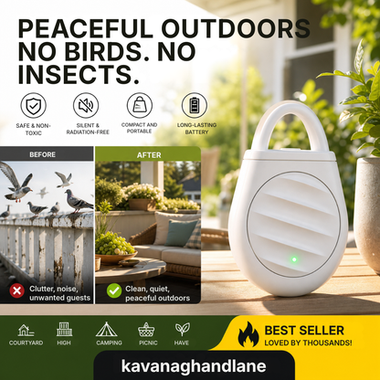 🐦No more problems with birds, animals, and grasshoppers! Portable keychain with ultrasonic bird repeller