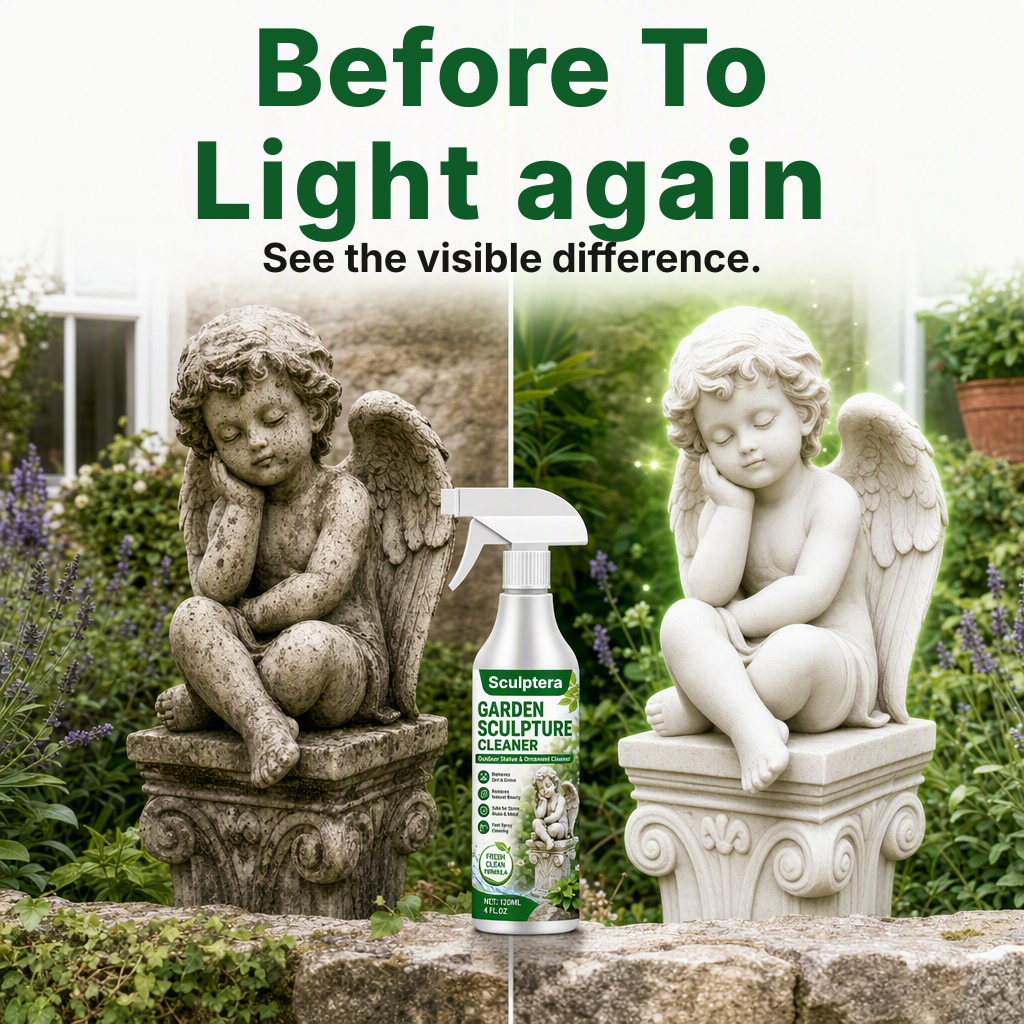 Sculptera™ Powerful Cleaning Spray for Garden Sculptures – Removes dirt and restores a fresh look 🗿