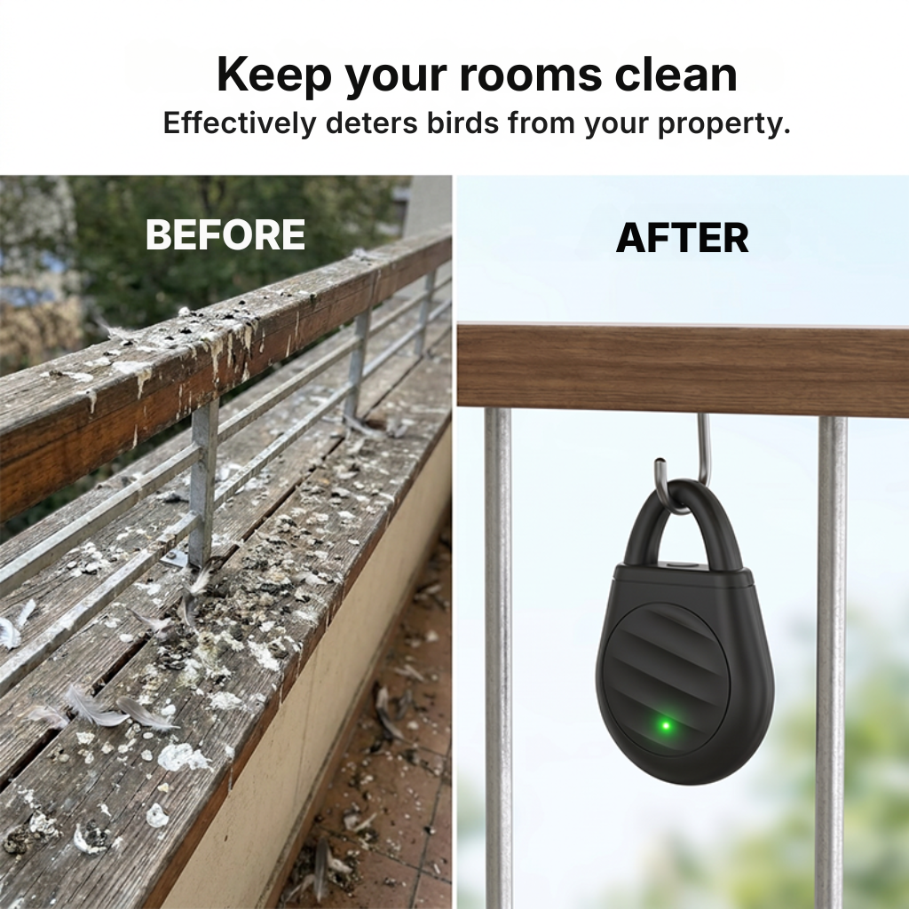 🐦No more problems with birds, animals, and grasshoppers! Portable keychain with ultrasonic bird repeller
