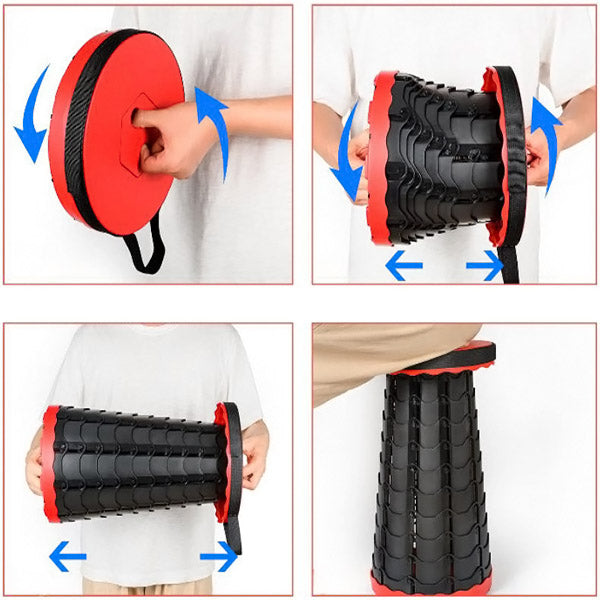 FlexSeat™ Hopfällbar Pall – Justerbar och kompakt sittlösning för alla tillfällen
