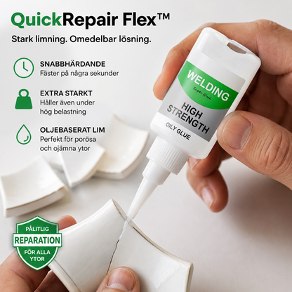 QuickRepair Flex™ Superlim – Snabbtorkande lim för hem, hobby och reparationer