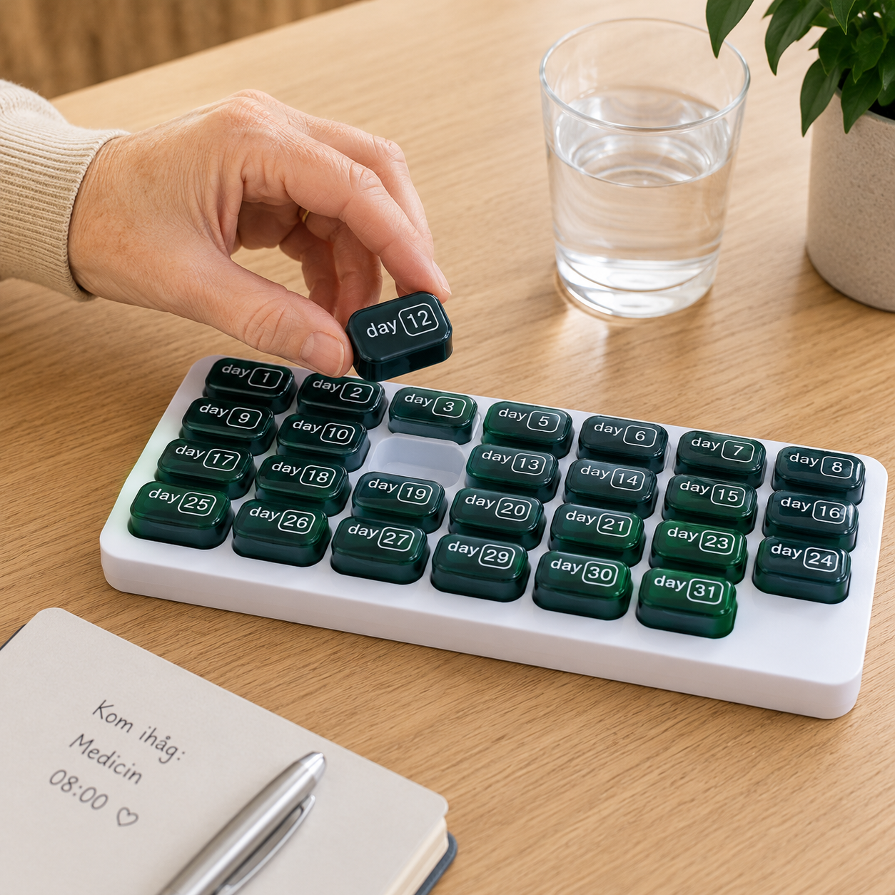 MediMonth Pro™ Pill Organizer – 31 dagars smart förvaring för dagliga rutiner