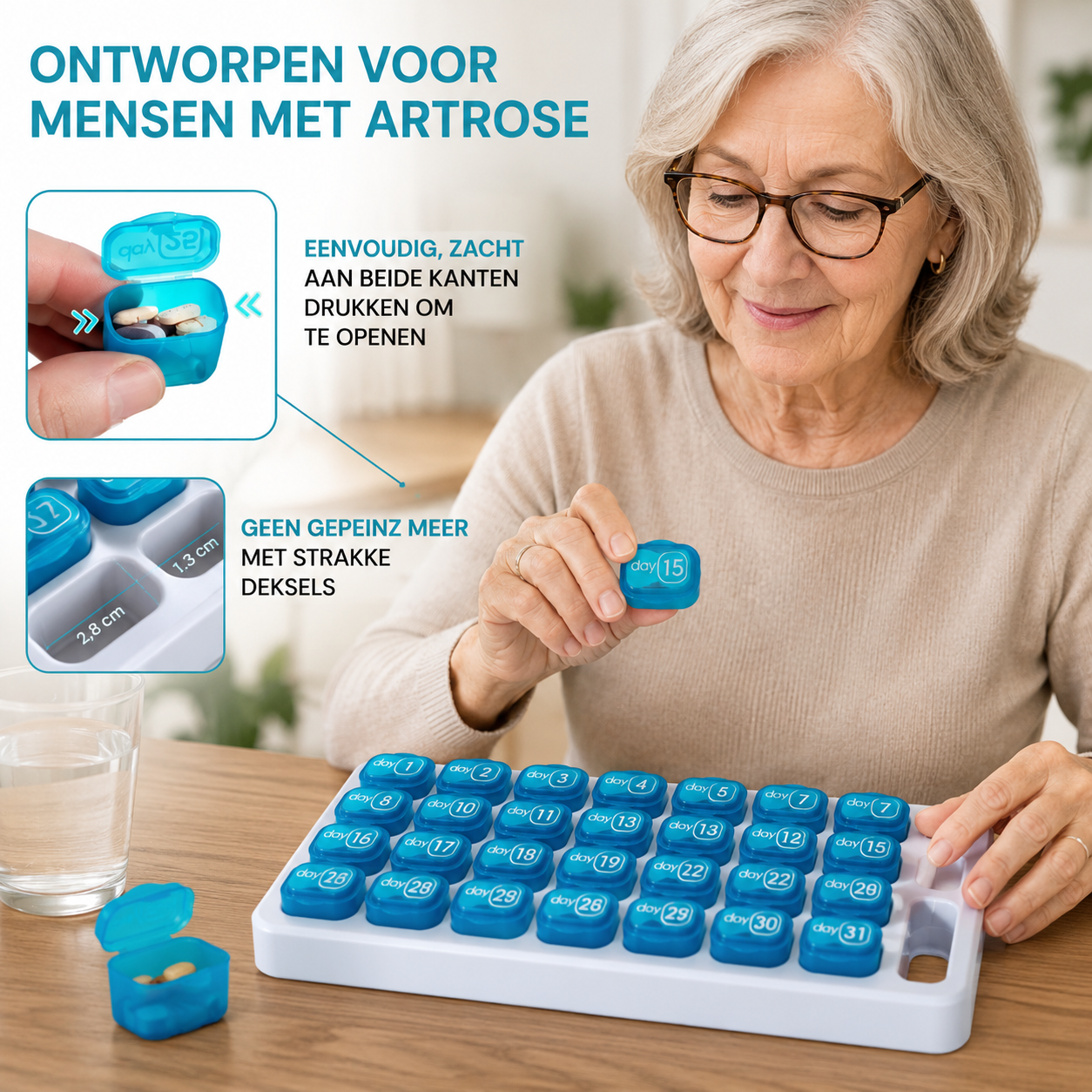 MediMonth Pro™ Pill Organizer – 31 dagars smart förvaring för dagliga rutiner
