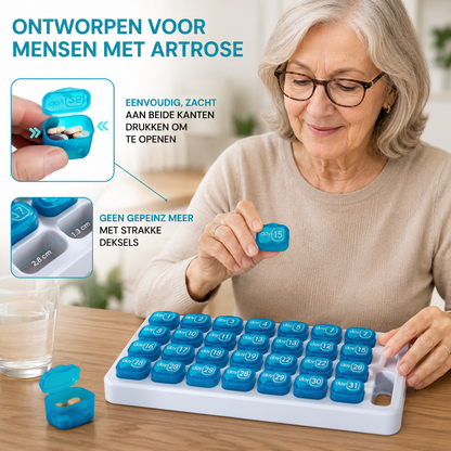 MediMonth Pro™ Pill Organizer – 31 dagars smart förvaring för dagliga rutiner