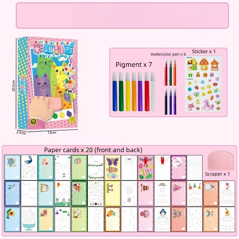 ScratchSpark Kids™ Kreativitetset – Färgglada kort som väcker fantasi och glädje