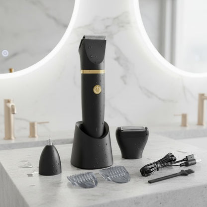 SharpGroom Max™ Herrtrimmer – Smidig trimning för kropp, ansikte och känsliga områden