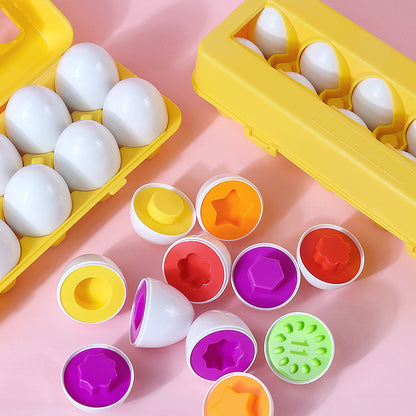 BrightEgg Match™ Hjärngympa för Barn – Rolig formlek i smart förvaringslåda