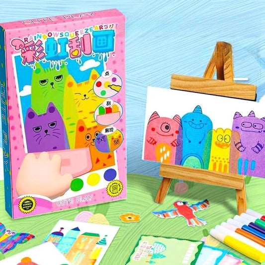 ScratchSpark Kids™ Kreativitetset – Färgglada kort som väcker fantasi och glädje