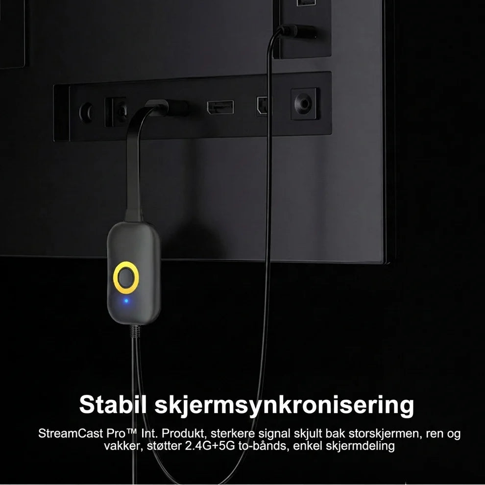 StreamCast Pro™ trådløs skjermdeling – Større bilde, direkte på TV-en din