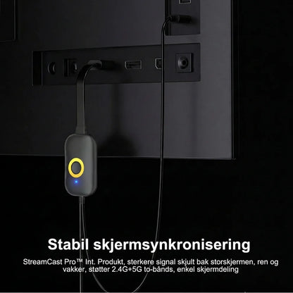 StreamCast Pro™ trådløs skjermdeling – Større bilde, direkte på TV-en din