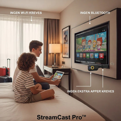 StreamCast Pro™ trådløs skjermdeling – Større bilde, direkte på TV-en din