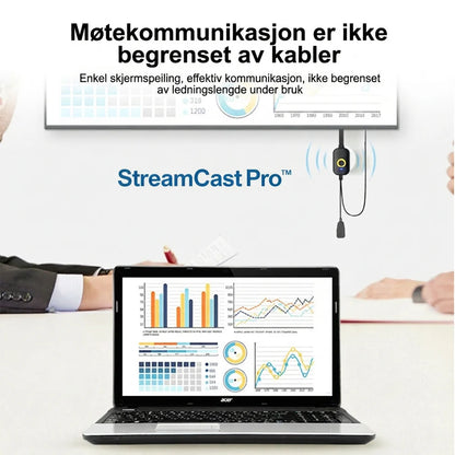 StreamCast Pro™ trådløs skjermdeling – Større bilde, direkte på TV-en din