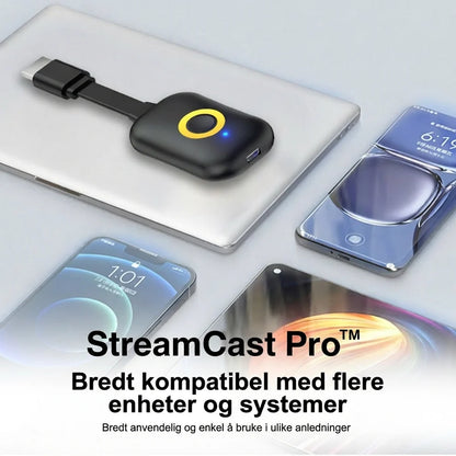 StreamCast Pro™ trådløs skjermdeling – Større bilde, direkte på TV-en din