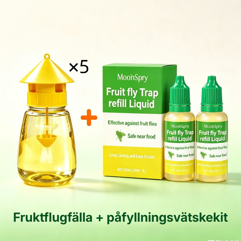 ❄️Sommarfräsch 50 % rabatt!🌿Återanvändbar flugfälla med lockmedel – Insektsmedelsfri fruktflugefångare för kök, terrass och trädgård