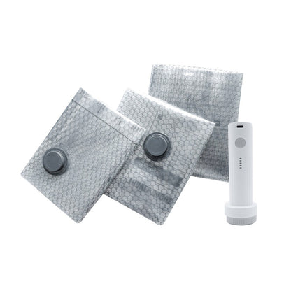TravelSpace Max™ Kompressionspåsar – Trådlös vakuumpump för smart packning