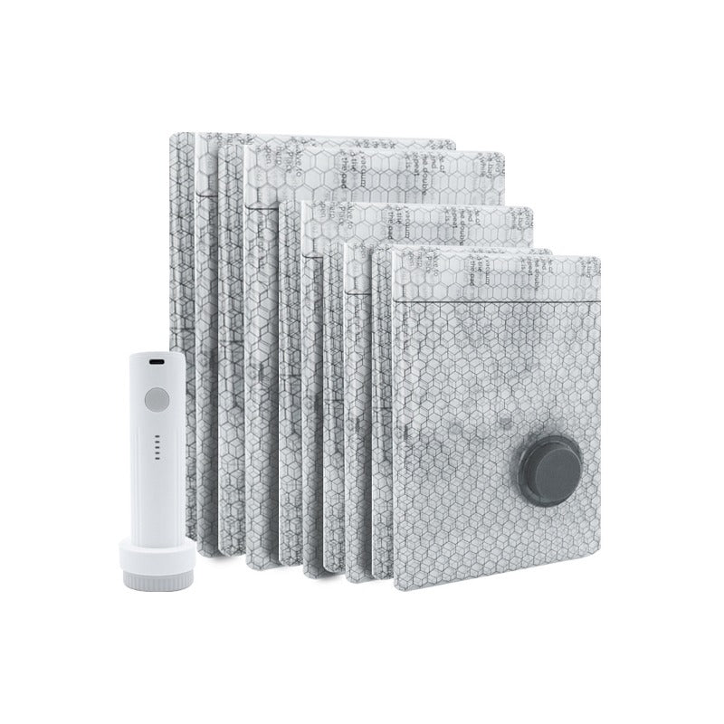 TravelSpace Max™ Kompressionspåsar – Trådlös vakuumpump för smart packning