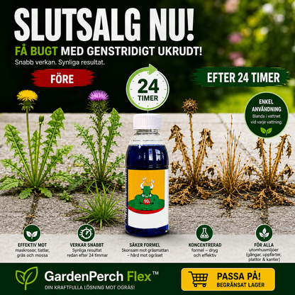 GardenClean Flex™  Få bort envisa ogräs på bara 24 timmar!
