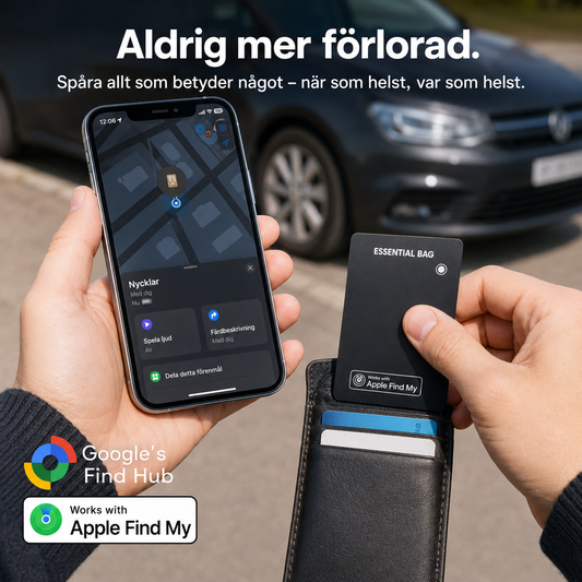 SafeCard Flex™ Bluetooth-spårare – Trådlöst uppladdningsbart kort med global spårning