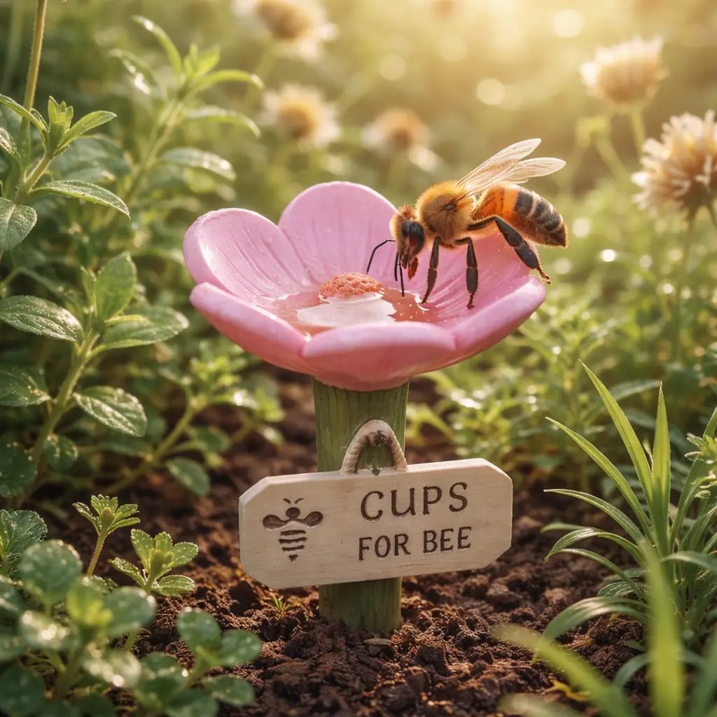 BeeBloom Pro™ Vattenstation – Hjälp bin och fjärilar med en vacker blomskål