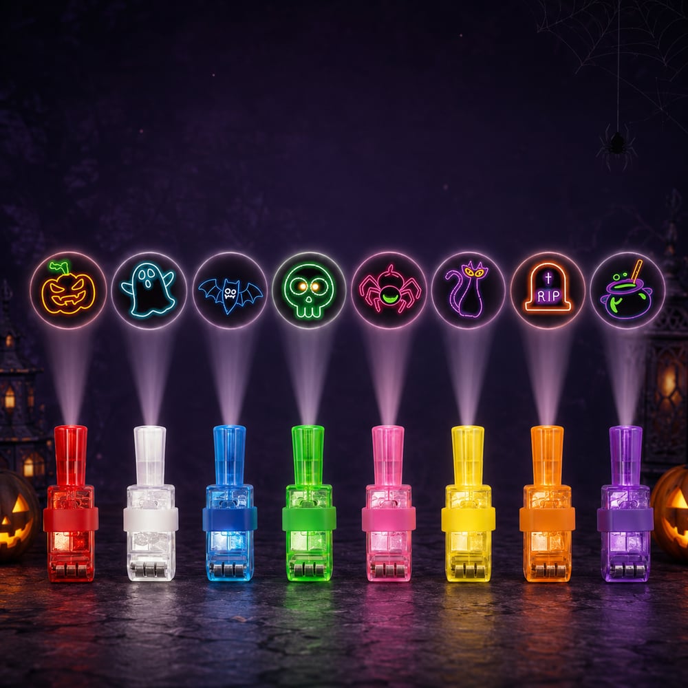 Halloween Pattern Finger Projector Lights (4 pack)