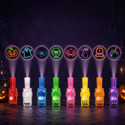 Halloween Pattern Finger Projector Lights (4 pack)