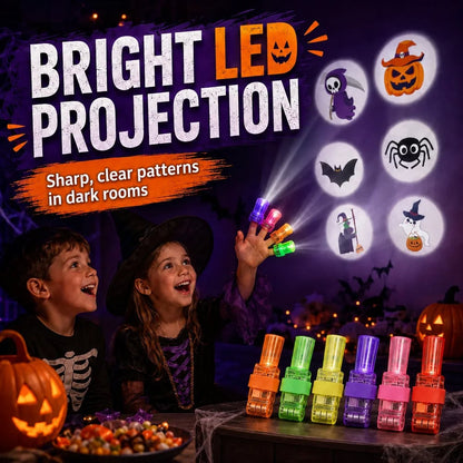 Halloween Pattern Finger Projector Lights (4 pack)