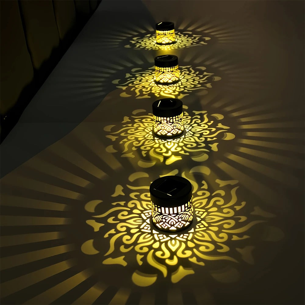 SunPattern Light™ Utelampa – Stämningsfull belysning för vägg, bord och uteplats