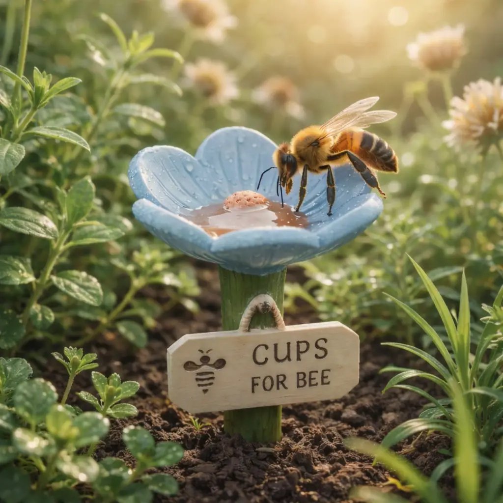 BeeBloom Pro™ Vattenstation – Hjälp bin och fjärilar med en vacker blomskål