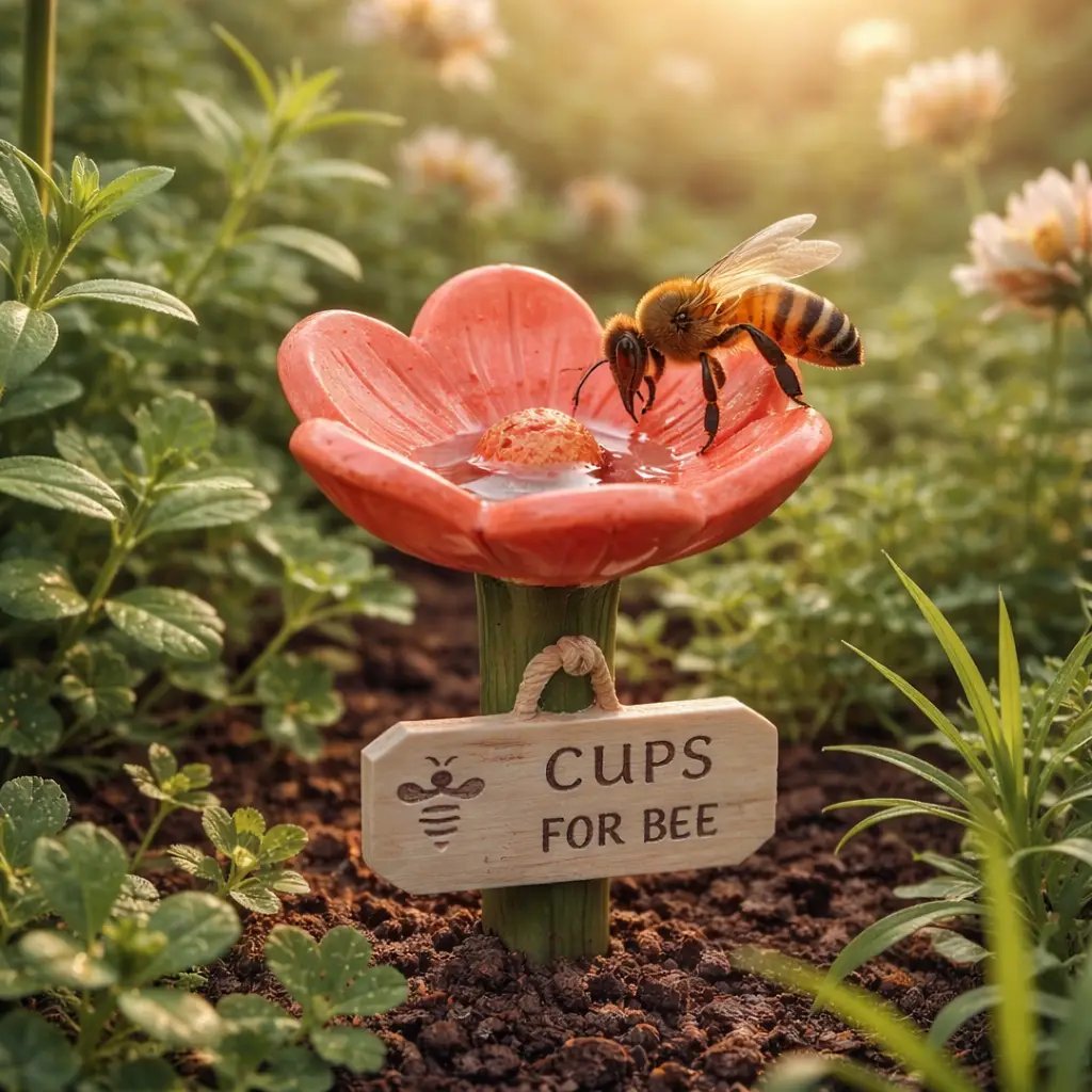 BeeBloom Pro™ Vattenstation – Hjälp bin och fjärilar med en vacker blomskål
