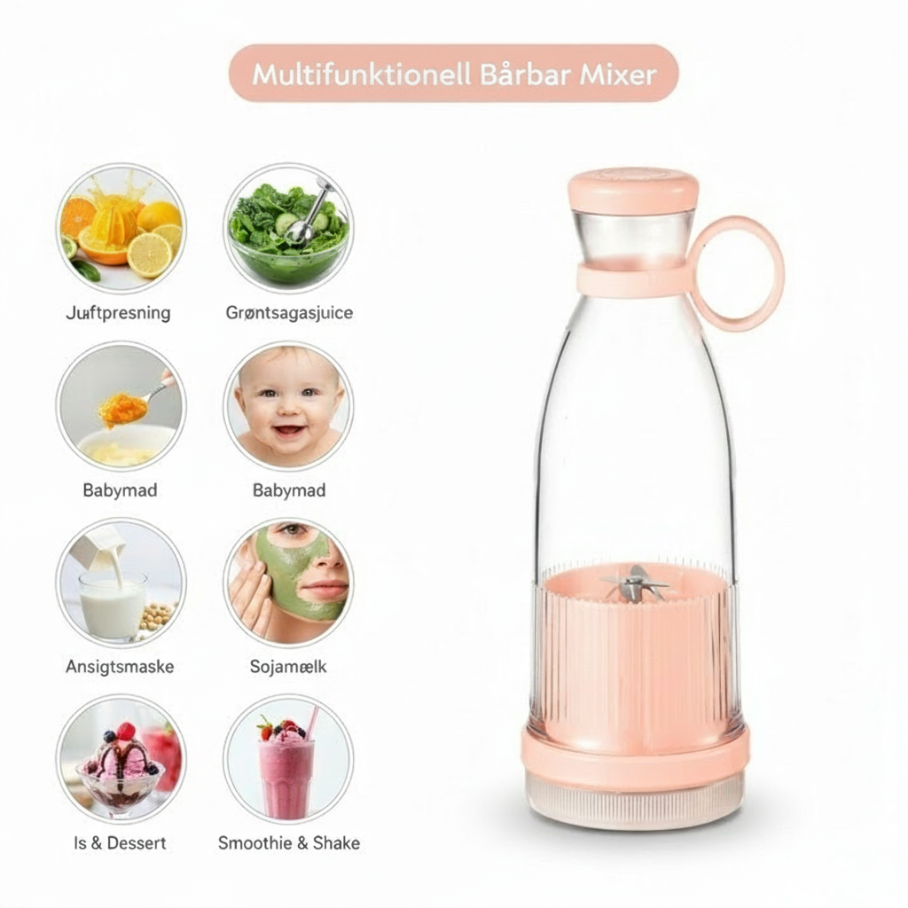 FreshJuice Go™ Bärbar Blender  Fräscha smoothies och juicer – när som helst, var som helst|