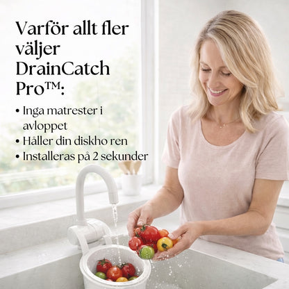 DrainCatch Pro™ Köksfilter – Fånga upp matrester enkelt varje dag