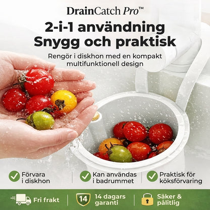 DrainCatch Pro™ Köksfilter – Fånga upp matrester enkelt varje dag