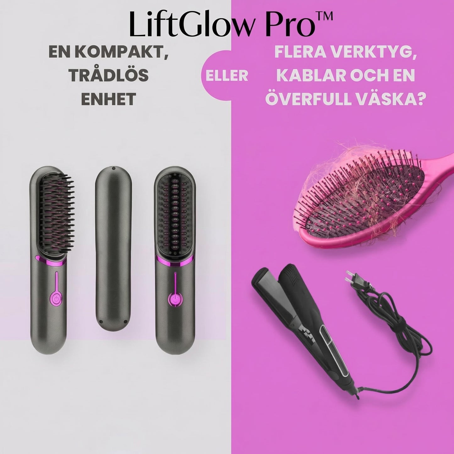 LiftGlow Pro™ Stylingborste – Snabb volym och glans utan att slita på håret