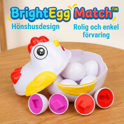 BrightEgg Match™ Hjärngympa för Barn – Rolig formlek i smart förvaringslåda
