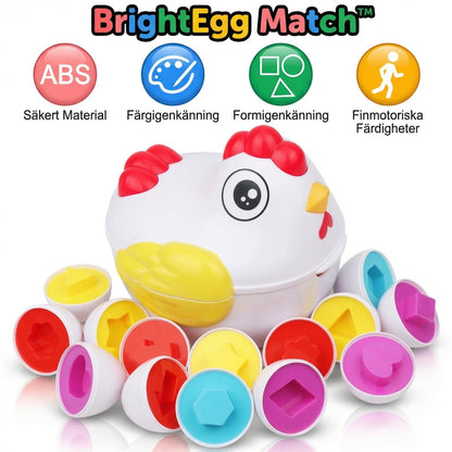 BrightEgg Match™ Hjärngympa för Barn – Rolig formlek i smart förvaringslåda