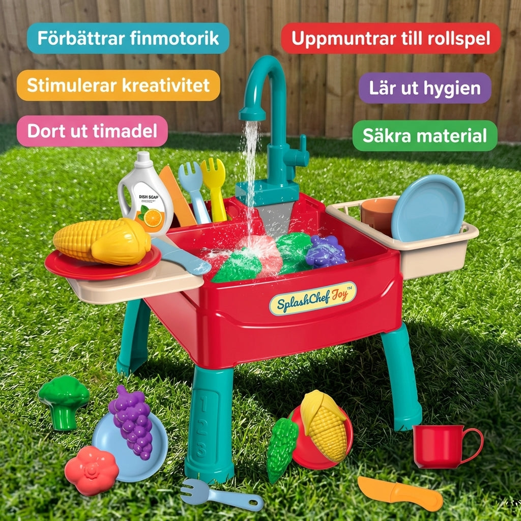 SplashChef Joy™ Lekkök med Magisk Kran – Kreativ vattenlek för små upptäckare