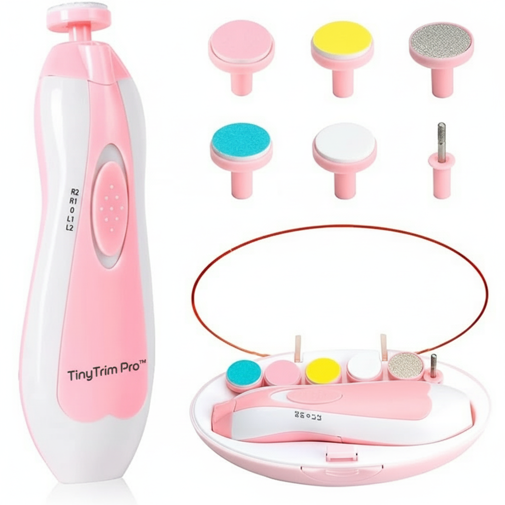 TinyTrim Pro™ Baby Nagelfil – Mjuk och trygg nagelvård hemma