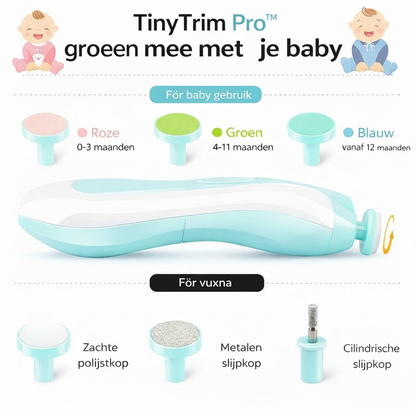TinyTrim Pro™ Baby Nagelfil – Mjuk och trygg nagelvård hemma