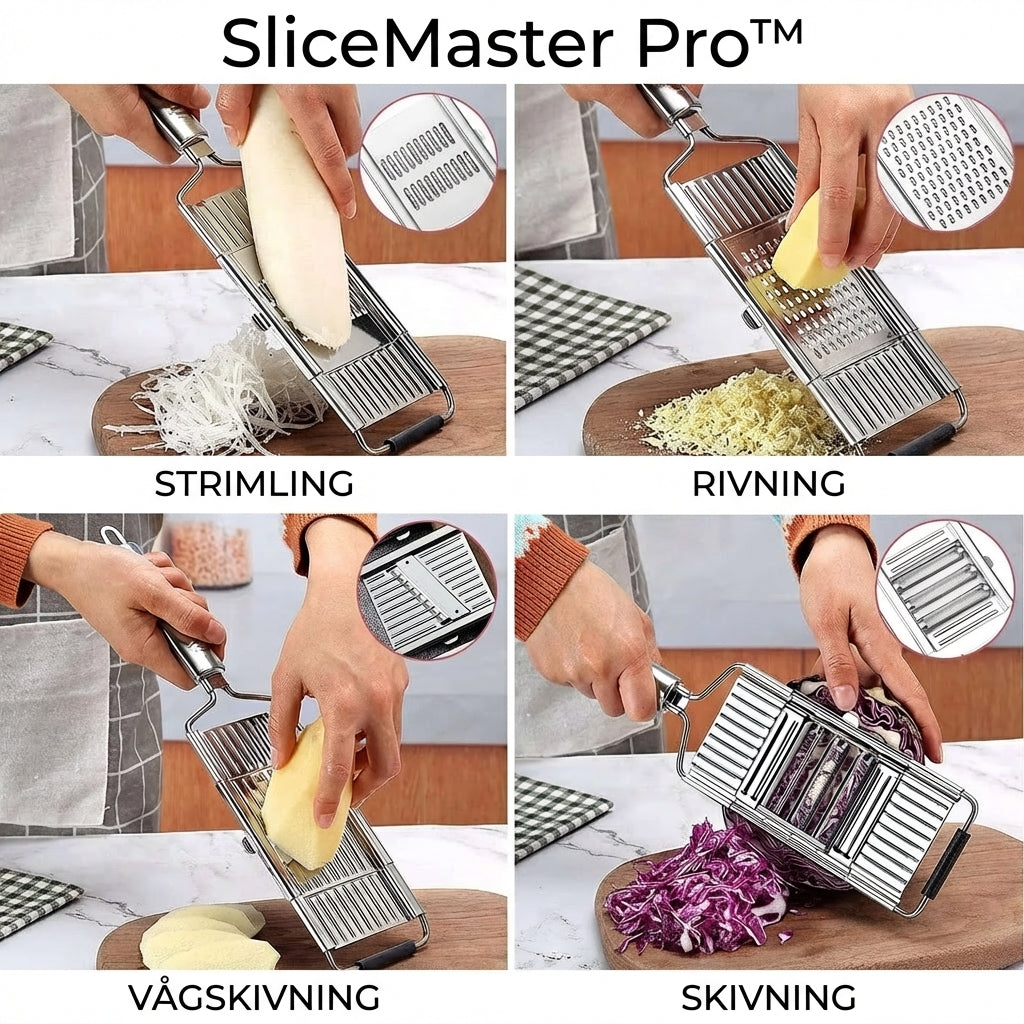 SliceMaster Pro™ Grönsaksskärare – Snabbare matlagning med smarta blad