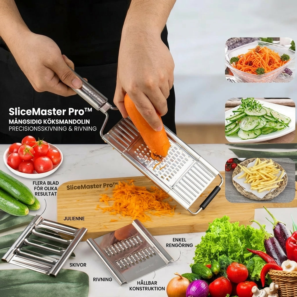 SliceMaster Pro™ Grönsaksskärare – Snabbare matlagning med smarta blad