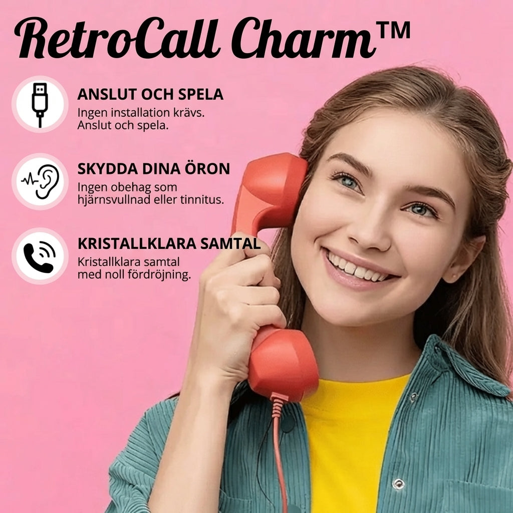 RetroCall Charm™ Telefonlur – Klassisk stil för bekvämare samtal