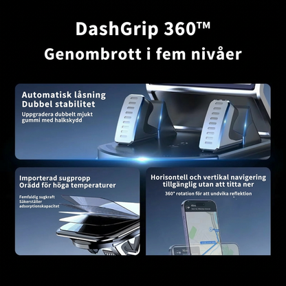 DashGrip 360™ Bilhållare – Säker mobilvisning och enkel navigation i bilen