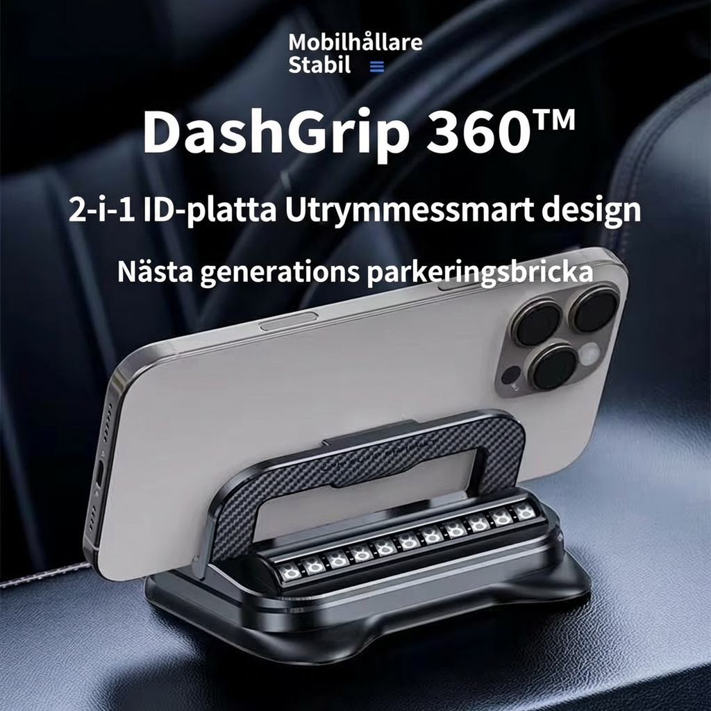 DashGrip 360™ Bilhållare – Säker mobilvisning och enkel navigation i bilen