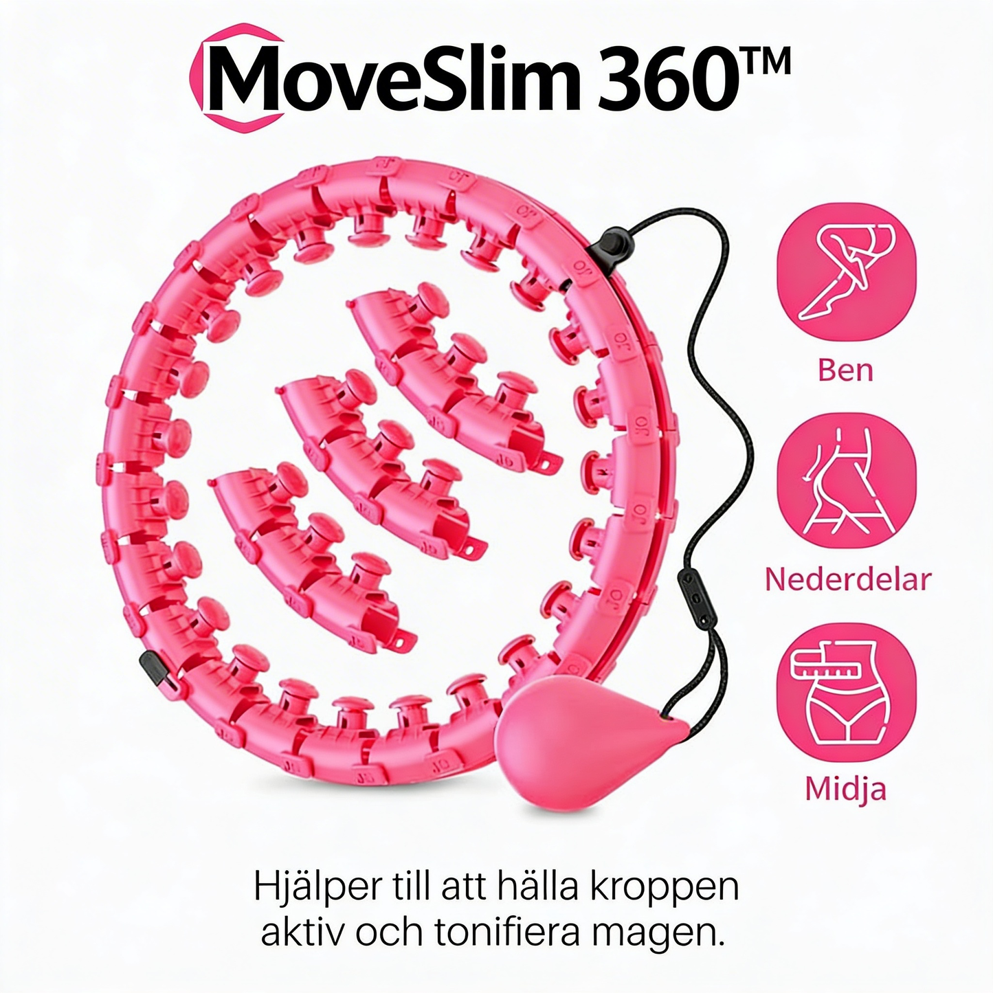 MoveSlim 360™ Hula Hoop – Enkel träning hemma med justerbar passform