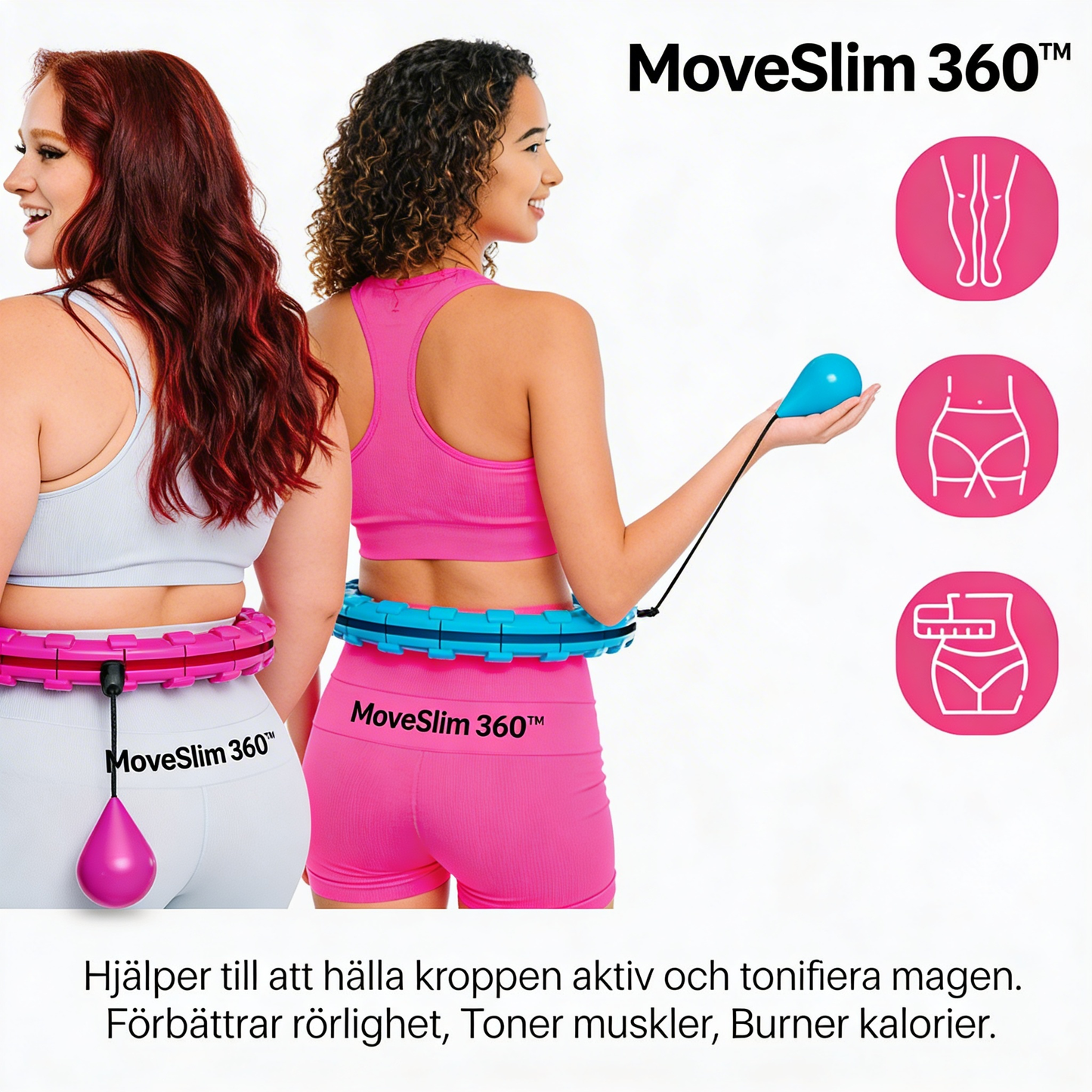 MoveSlim 360™ Hula Hoop – Enkel träning hemma med justerbar passform